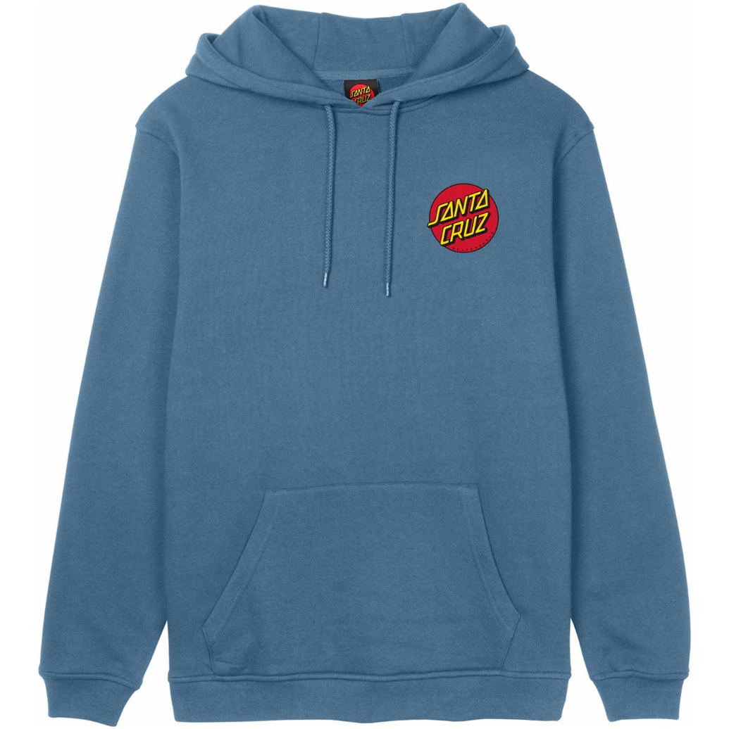 2026 Santa Cruz Mens Classic Dot Chest Hoodie SCA-HDY-10360 - Faded Denim